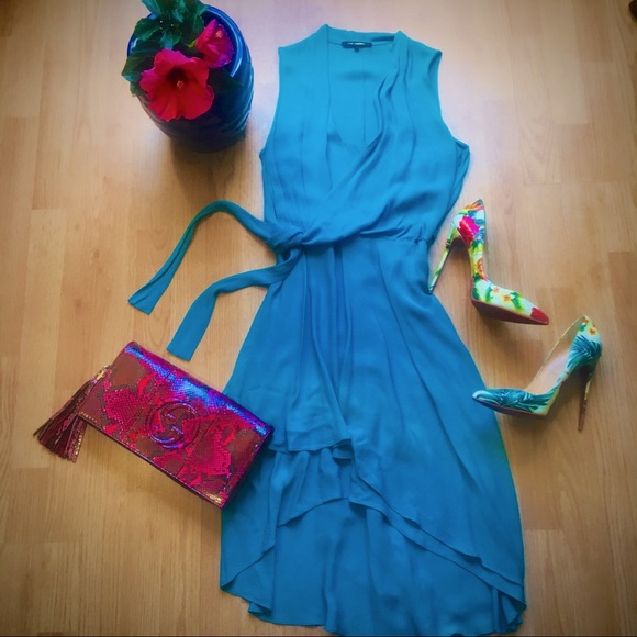 ❌SOLD❌ Kobi Halperin Blair faux Wrap Silk Dress - Picture 5 of 9